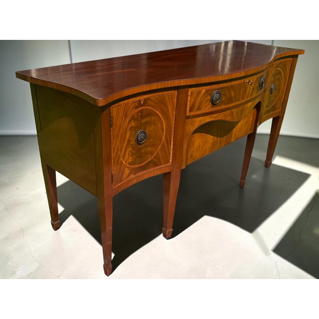 Traditional Antique George III Style Mahogany Sideboard Buffet For Sale - Image 3 of 5
