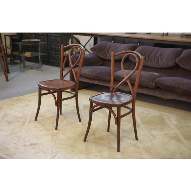 Vintage Bentwood Bistro Chairs, 1950s, Set of 2 For Sale - Image 10 of 10