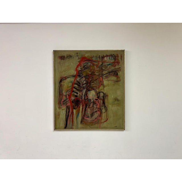 Mino Ceretti, Abstract Composition, 1950s, Oil on Canvas For Sale - Image 10 of 14