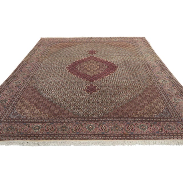 Victorian Vintage Persian Mahi Tabriz Rug - 06'07 X 10'06 For Sale - Image 3 of 12