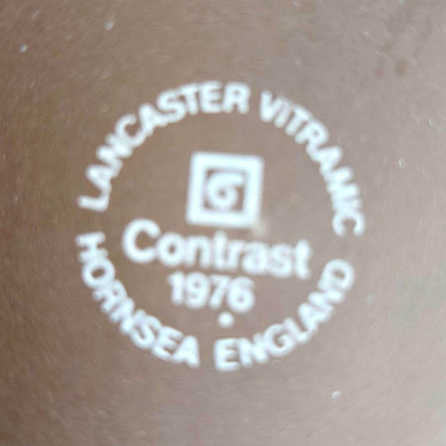 1970s Hornsea "Contrast" Platter, Bowls, Plates Made in England by Lancaster Vitramic, 9 Pieces For Sale - Image 12 of 12