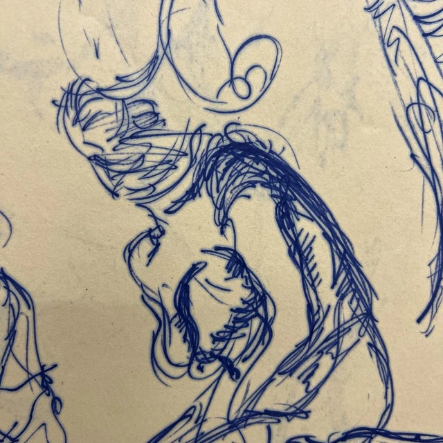 1960s 1960s Myrna Nobile Nude Art Drawing #2 on Paper 3/5/65 Signed For Sale - Image 5 of 9