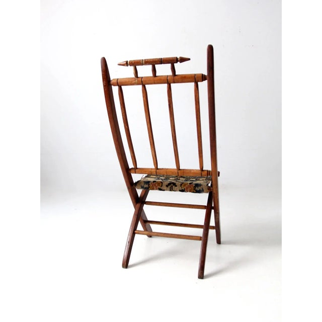 Antique Victorian Folding Camp Chair For Sale - Image 9 of 12