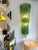 Mid-Century Modern Large Contemporary Pair of Brass and Green Gold Leaf Murano Glass Sconces, Italy For Sale - Image 3 of 12