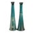 Japanese Modern Black Green Tamu Raku Ceramic Candle Holders by Laab Milano, Set of 2 For Sale - Image 15 of 15
