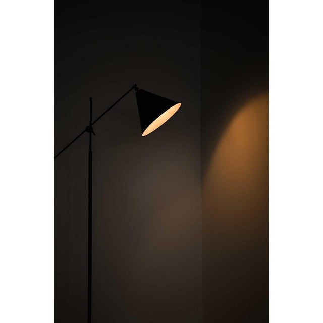 Danish Modern Floor Lamp in Brass and Lacquer attributed to Thomas Valentiner, 1960s For Sale - Image 9 of 11