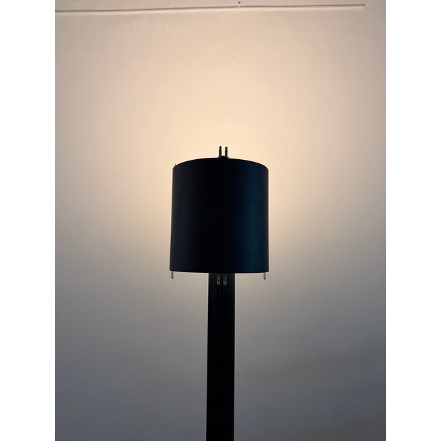 Koch and Lowy Postmodern Black Steel Floor Lamp With Adjustable Shade, 1990s For Sale - Image 12 of 16
