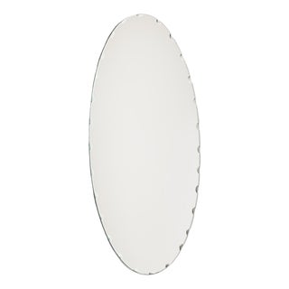 Vintage Oval Wall Mirror, 1970s For Sale