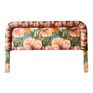 Vintage 1980s Upholstered King Size Headboard For Sale