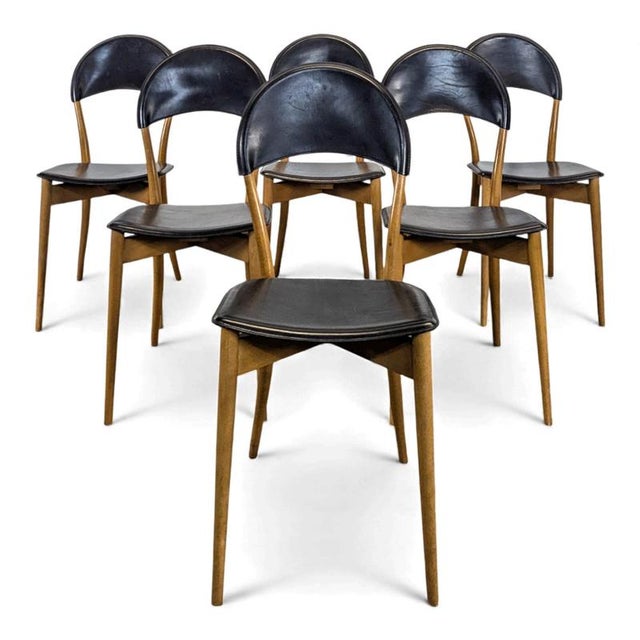 Animal Skin Italian Leather Chairs, Set of 6 For Sale - Image 7 of 7