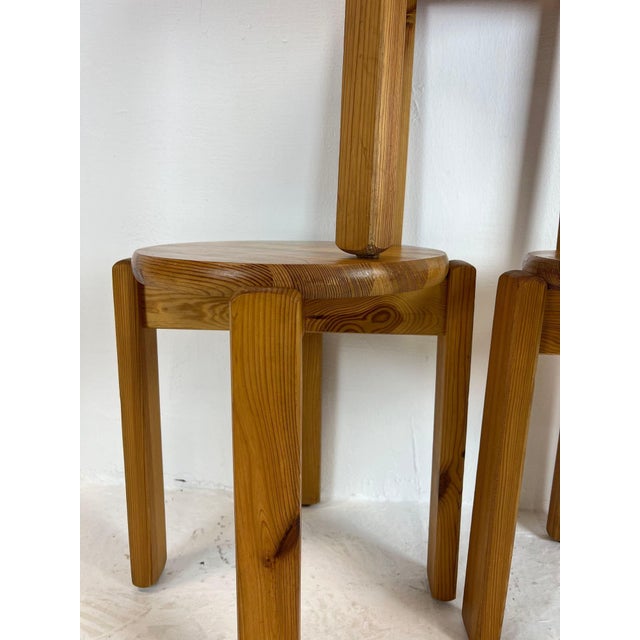 Vintage Pine Stools, 1970s, Set of 3 For Sale - Image 9 of 16