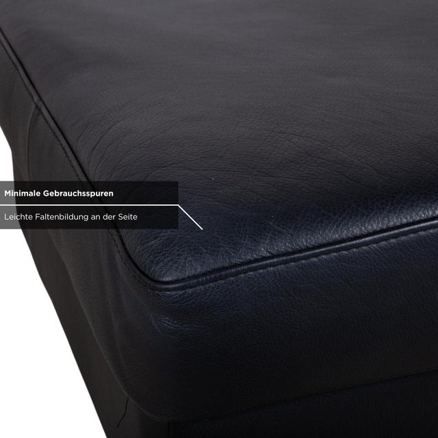 Indivi Set Leather Two-Seater Sofa and Stool in Black by BoConcept, Set of 2 For Sale - Image 11 of 18