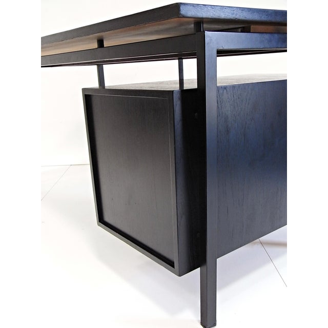 Writing Desk with Typewriter Desk in Black Stained Oak by Herbert Hirche for Christian Holzäpfel KG, Germany, 1960s For Sale - Image 14 of 18