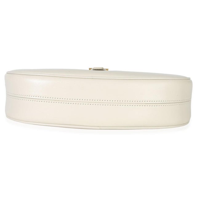 2020s Cream Smooth Calfskin Le Fermoir Hobo For Sale - Image 5 of 8