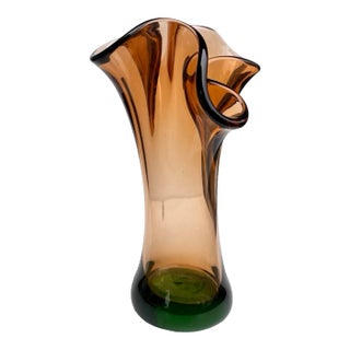 Hana Machovská Vase, Borocrystal Nový Bor, Czechoslovakia, 1970s, Art Glass For Sale