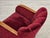Danish Armchair in Cherry-Red Furniture Velour, 1960s For Sale - Image 16 of 18