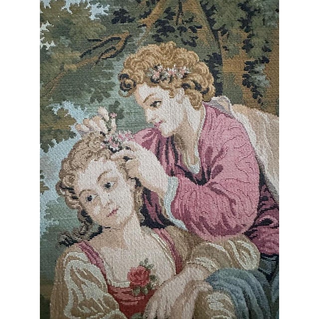 Vintage French Aubusson Style Jaquar Tapestry, 1980s For Sale - Image 15 of 18