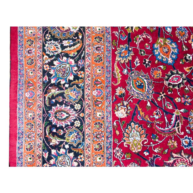 Mid 20th Century Persian Meshed Rug For Sale - Image 4 of 15