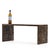 The rectangular top of this coffee table is finely inlaid with a shimmering marquetry surface of natural mica, displaying...