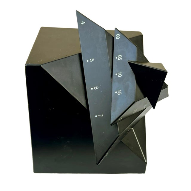 Futuristic Mantel Clock, Time Cube, 4d-Design, Usa 1988 | Chairish
