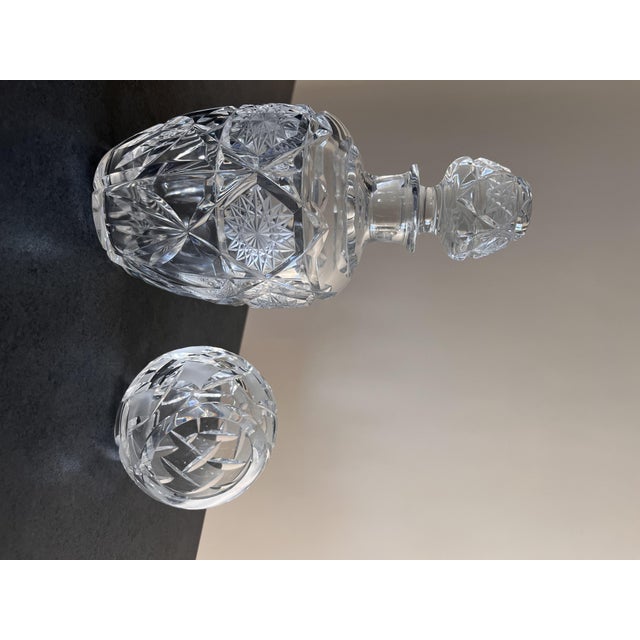 Bohemian Crystal Liquor Bottle and Ashtray, 1890s, Set of 2 For Sale - Image 9 of 10