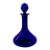 Vintage Thomas Webb Cobalt Bristol Blue Glass Ship's Decanter With Stopper - Signed For Sale