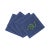 Serpent Cotton Sateen Cocktail Napkins in Blue, Set of 4 For Sale In Miami - Image 6 of 6