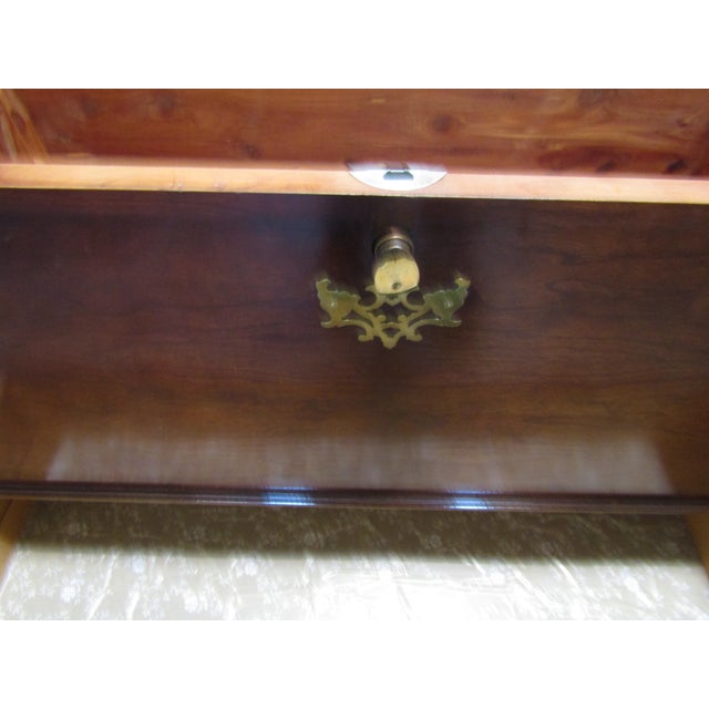 Wood Lane Solid Cherry Chippendale Style Cedar Lined Chest For Sale - Image 7 of 8