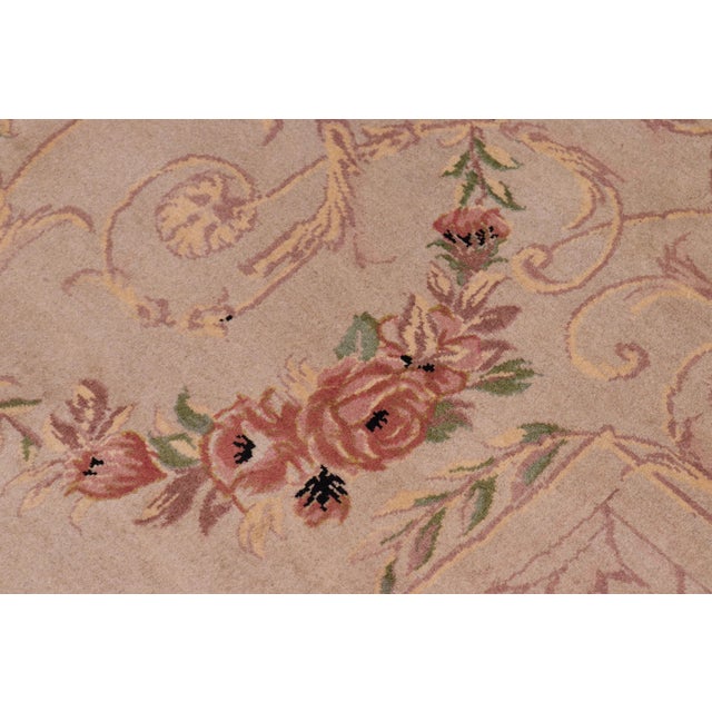 Renaissance Abusson Pak-Persian Gray/Green Wool Rug - 9'0'' X 12'4'' For Sale In New York - Image 6 of 8