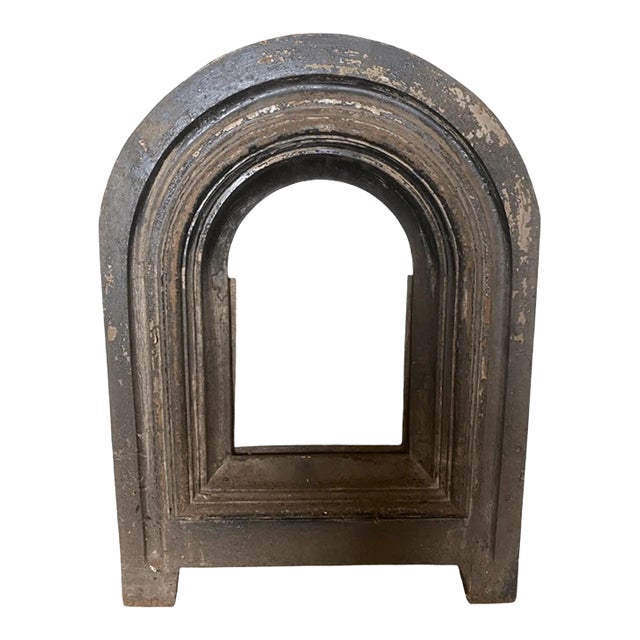 Antique Victorian Style Stone Arched Fireplace Insert For Sale