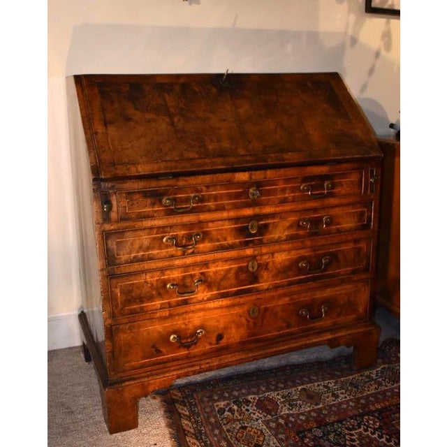 English Chippendale walnut slide front Desk, 1760+. The appearance of this desk will strike you immediately as you are...