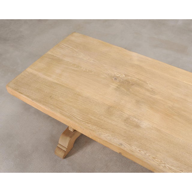 Country French Bleached Oak Farmhouse Dining Table 8.5 Ft For Sale - Image 13 of 18
