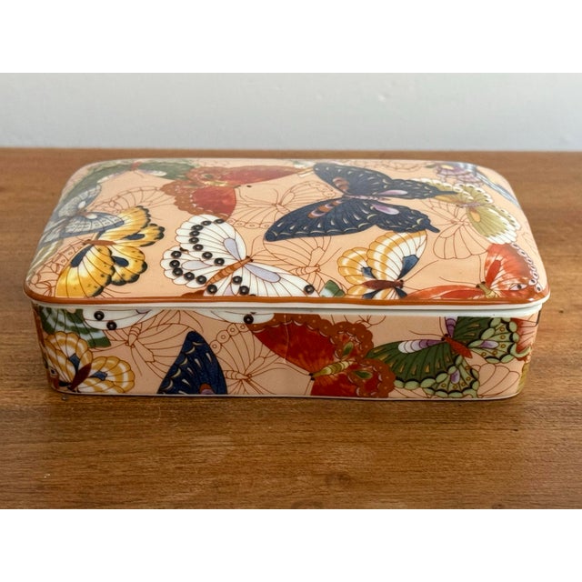 Late 20th Century Neiman Marcus Butterfly Storage Box For Sale - Image 9 of 10
