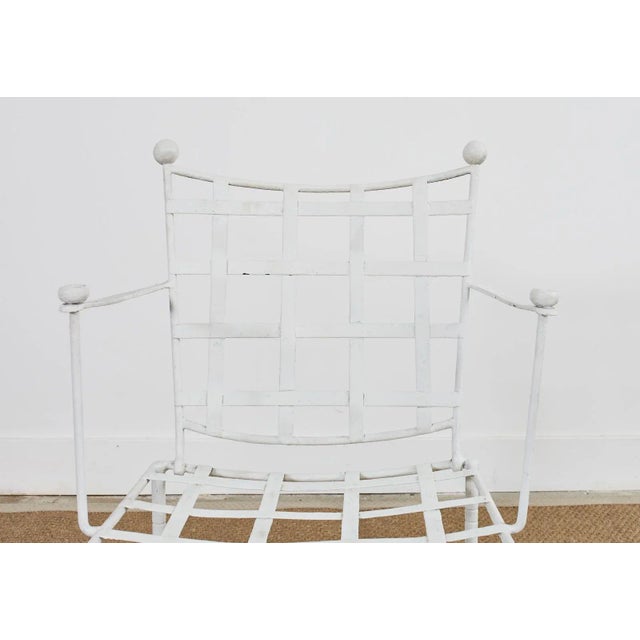 Metal Set of Four Mario Papperzini for Salterini Garden Dining Chairs, Attributed For Sale - Image 7 of 13