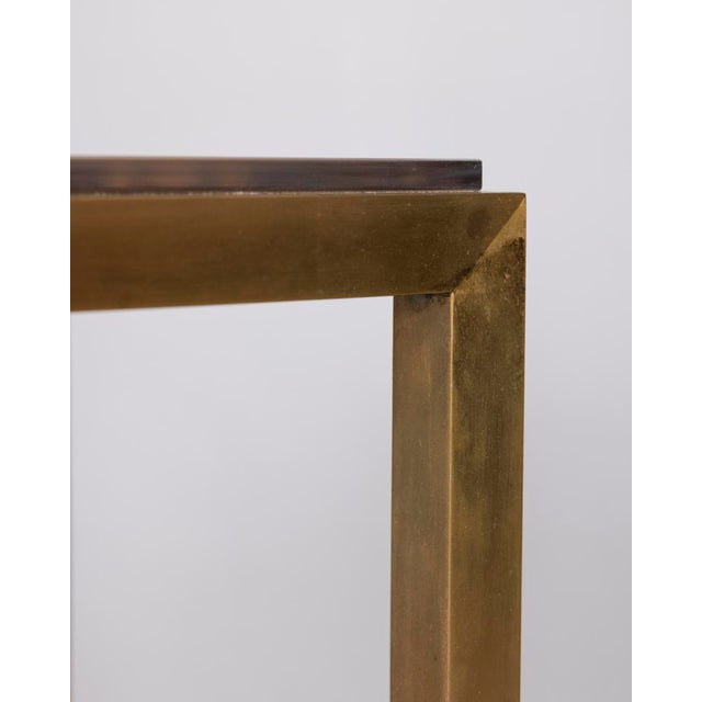 Vintage Italian Brass and Smoked Glass Trolley, 1970s For Sale - Image 9 of 11