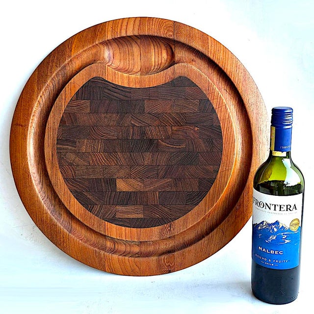 Offered is a staved teak cheese/charcuterie/carving board designed by Jens H. Quistgaard for Dansk in 1961. Known as Model...