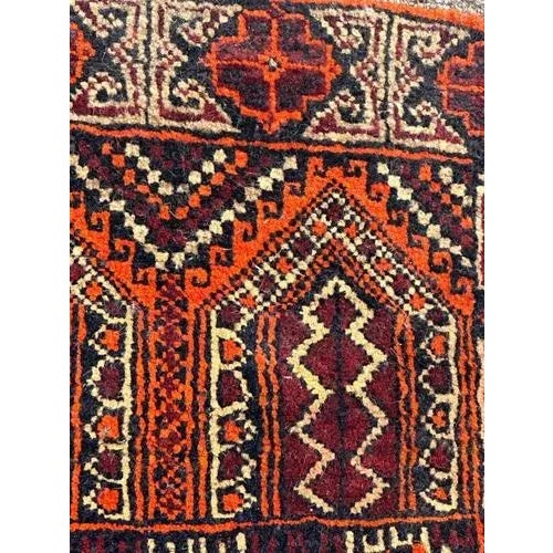 Small Vintage Turkmen Baluch Rug, 1980s For Sale - Image 4 of 11