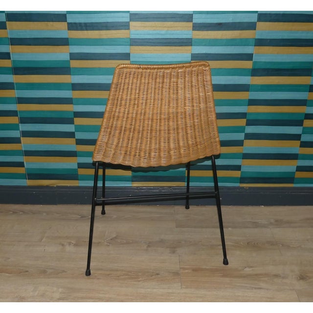 Basket Chairs in Rattan and Metal from Gian Franco Legler, 1950s, Set of 2 For Sale - Image 4 of 15