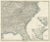 Antique Map of Tennessee, Kentucky, Virginia, Alabama, Georgia and Surroundings For Sale