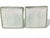 Mid-Century Modern Pair of Square Stools in Luxe Silver Shagreen Leather and Walnut Stained Legs For Sale - Image 3 of 6