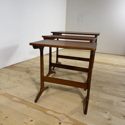 Vintage Danish Teak Nesting Tables, 1960s, Set of 3 For Sale - Image 3 of 9