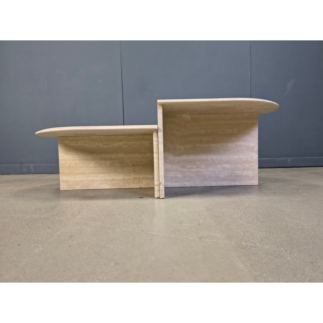 Vintage Travertine Coffee Tables, 1970s, Set of 2 For Sale - Image 6 of 11