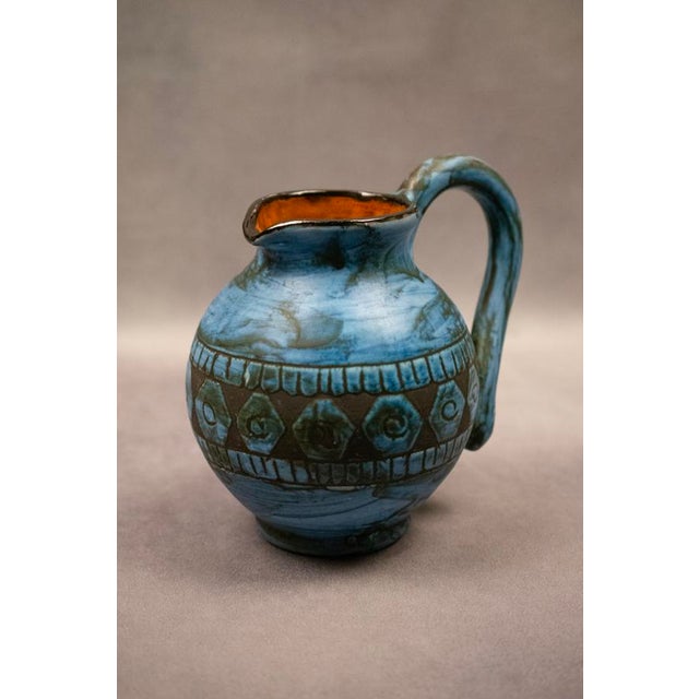 Glazed Earthenware Pitcher by Jérôme Massier Fils / Alain Maunier, Vallauris, France, 1960-1980 For Sale - Image 9 of 18