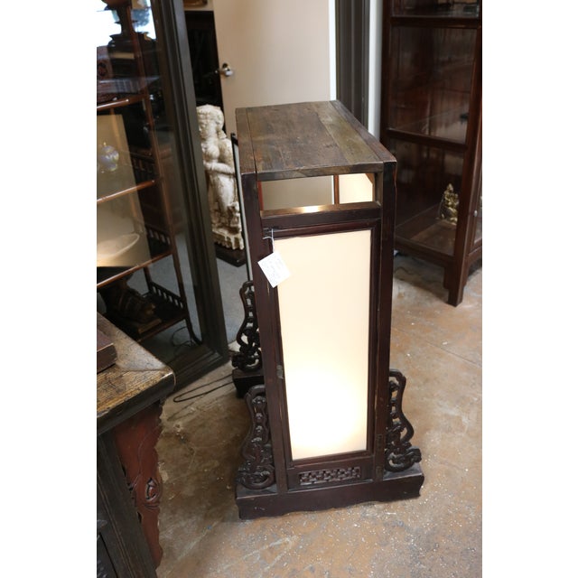 Mid 19th Century Chinese Elm Lamp Box For Sale - Image 4 of 7