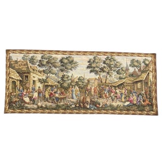 Vintage French Jaquar Aubusson Style Tapestry For Sale