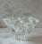 Vintage handmade clear art glass bowl or vase with wavy rim and footed base attributed to Josef Hospodka for Chribska...