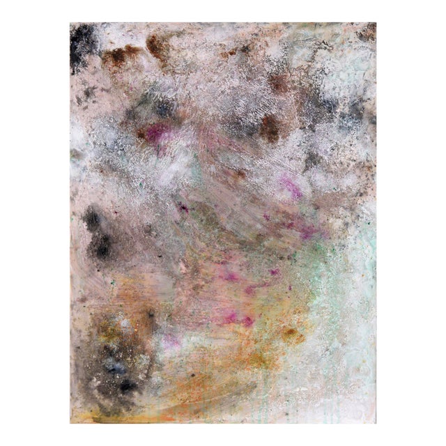 "China Grade" Textured Expressionist Composition in Acrylic on Canvas by Charles David Francis For Sale