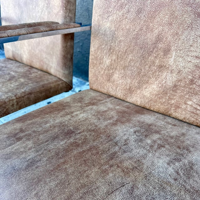 Ludwig Mies van der Rohe Mies Van Der Rohe Brno Flat Bar Chairs by Palazzetti For Sale - Image 4 of 9