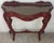Wood Vintage Rococo Style Italian Console Table in Mahogany with Glass Top, 1960s For Sale - Image 7 of 15