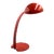 Elio Martinelli, Flex Calotta Mod. 660 Bright Red Table / Desk Lamp, Martinelli Luce Italy, 1972 For Sale